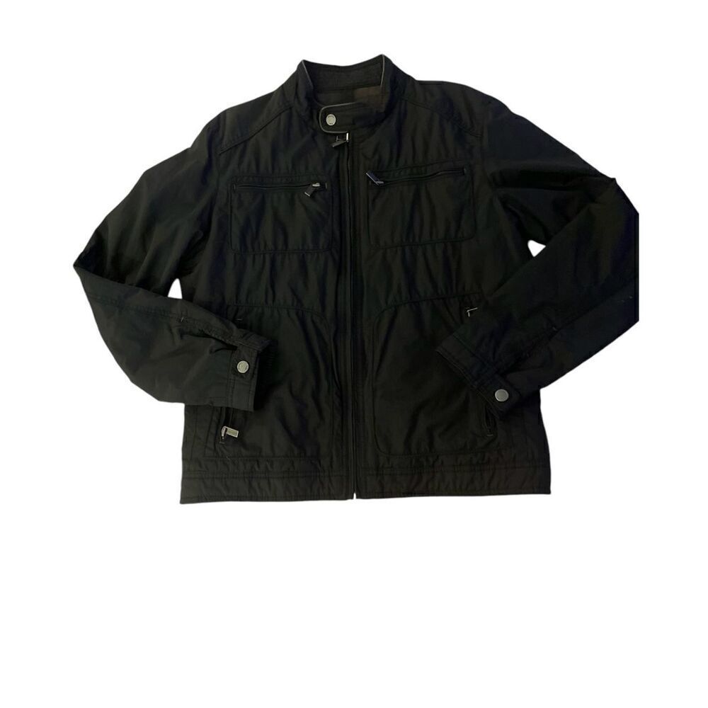 Massimo Dutti Men’s Motorcycle Jacket Black Size 38